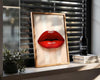 Modern Pop Art Red Lips Print,  Fashion Illustration Digital Download